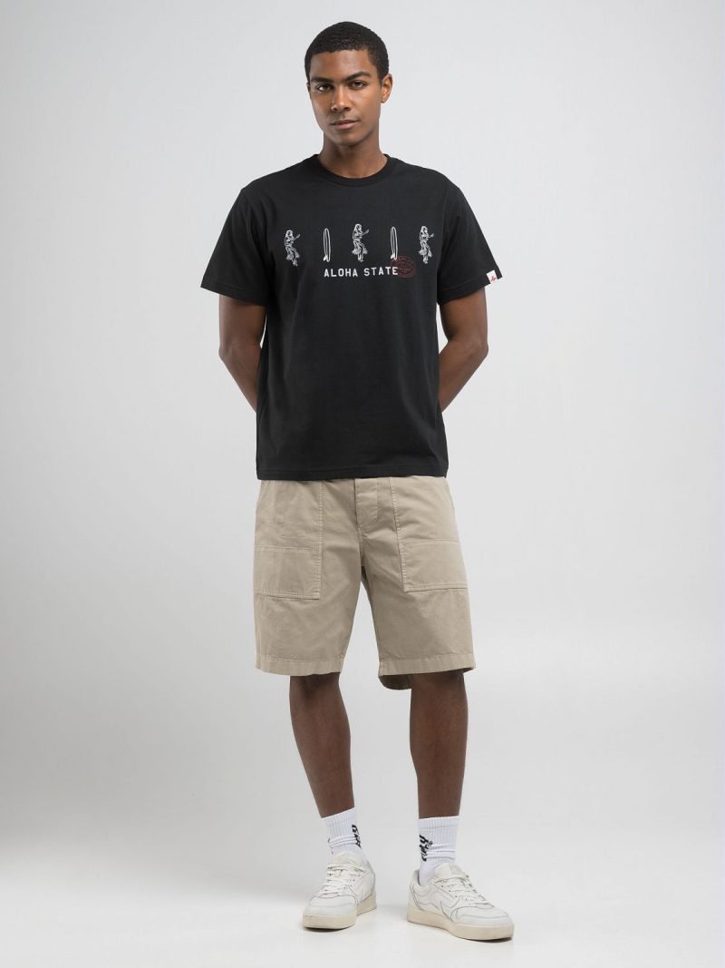 natural white regular t shirt with black lettering (copy)