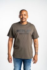black cotton t shirt with white lettering (copy)