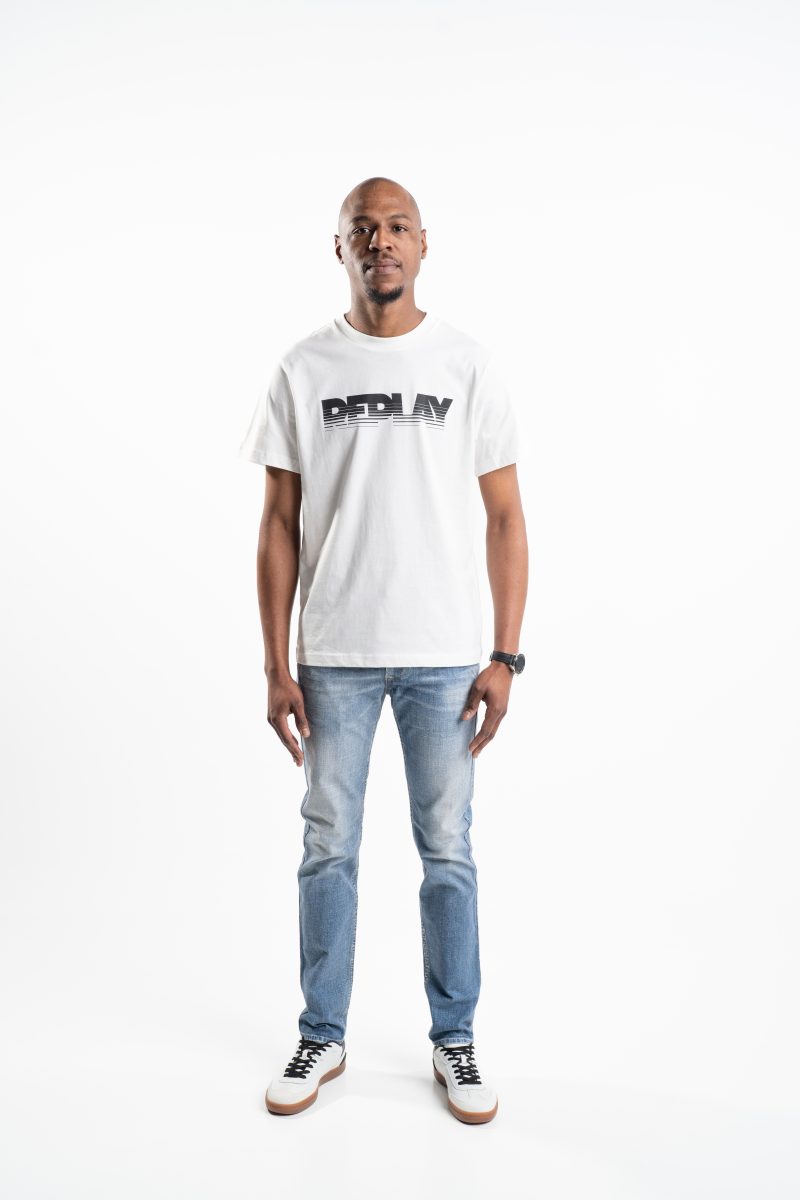 black cotton t shirt with black lettering (copy)