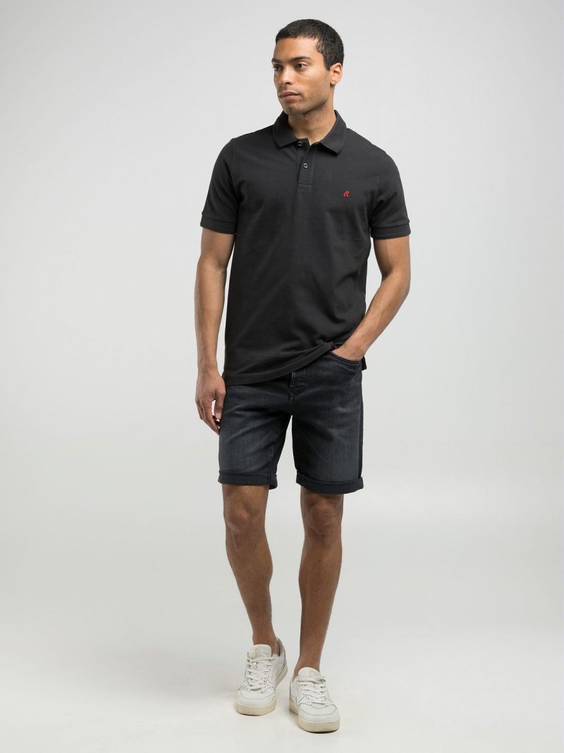 chalk piqué polo shirt with embroidery chalk piqué polo shirt with embroidery
