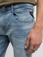 medium blue 11.5 oz hyperflex stretch denim slim anbass jeans