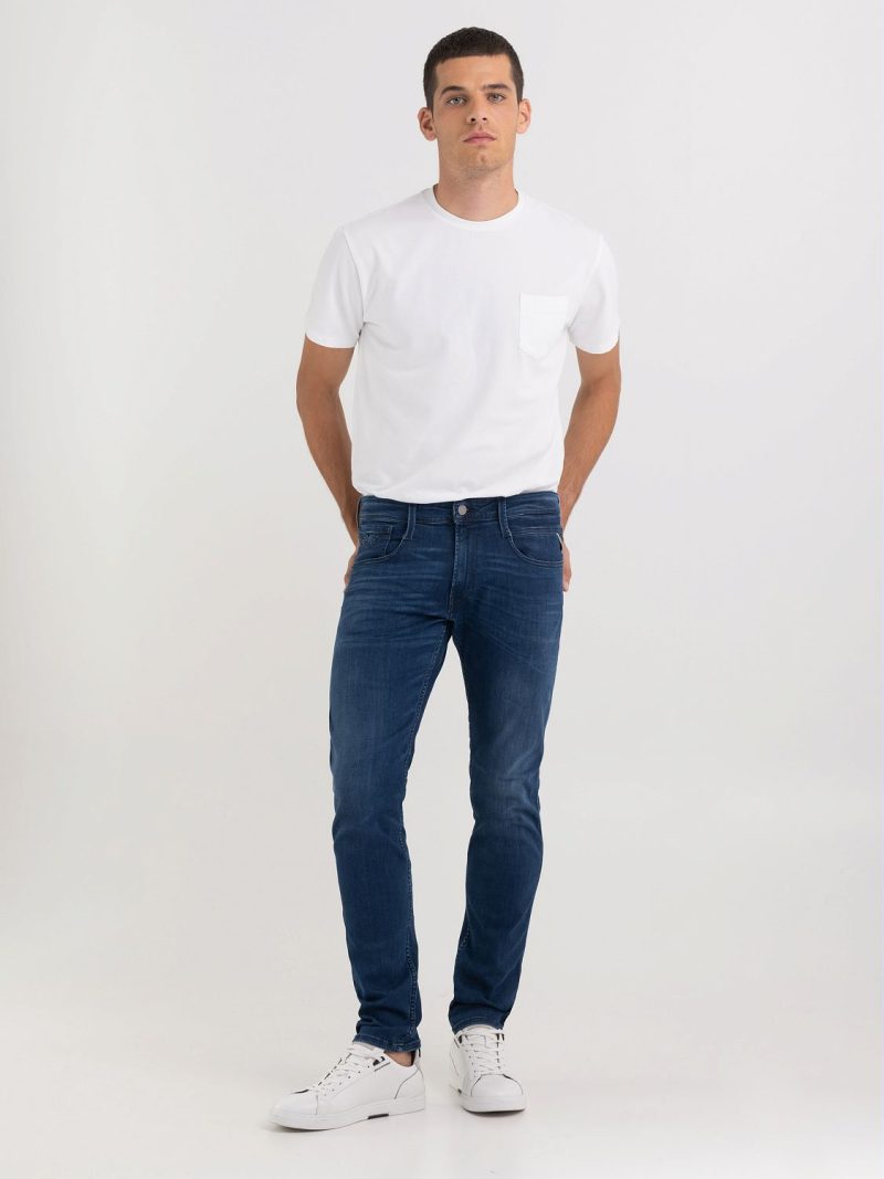 dark blue 10 oz dark indigo power stretch denim anbass slim fit jeans dark blue 10 oz dark indigo power stretch denim anbass slim fit jeans