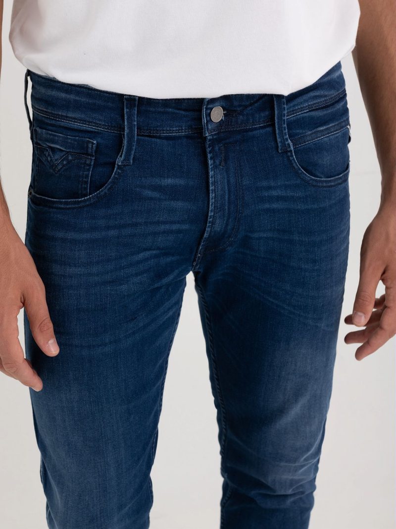 dark blue 10 oz dark indigo power stretch denim anbass slim fit jeans