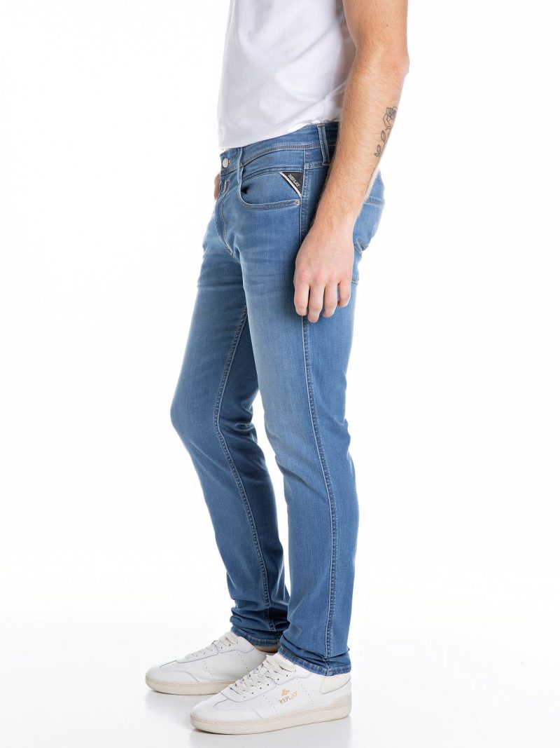 medium blue 10 oz dark indigo power stretch denim slim anbass jeans