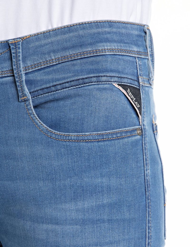 medium blue 10 oz dark indigo power stretch denim slim anbass jeans