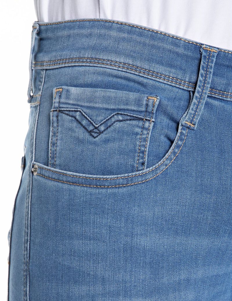 medium blue 10 oz dark indigo power stretch denim slim anbass jeans
