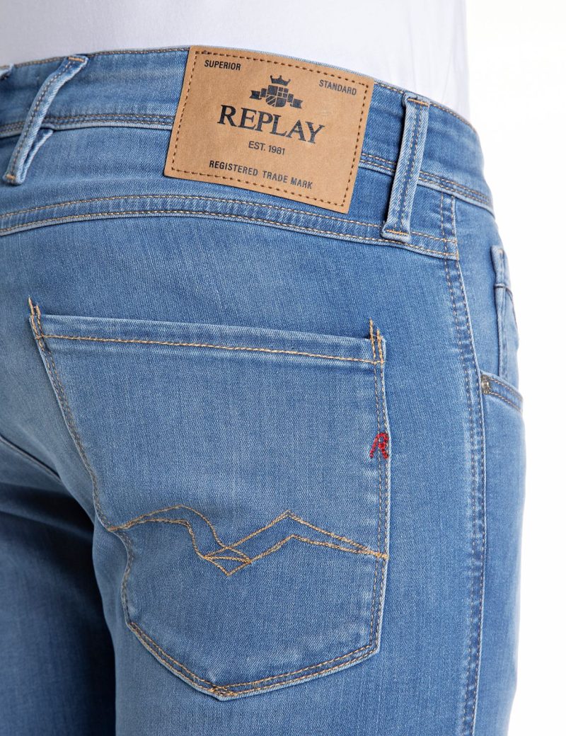 medium blue 10 oz dark indigo power stretch denim slim anbass jeans