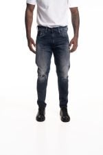 dark blue 10.5 oz blue/black stretch denim coated blue super slim bronny jeans