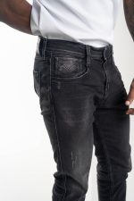 black 10.5 oz black od black stretch denim super slim bronny jeans