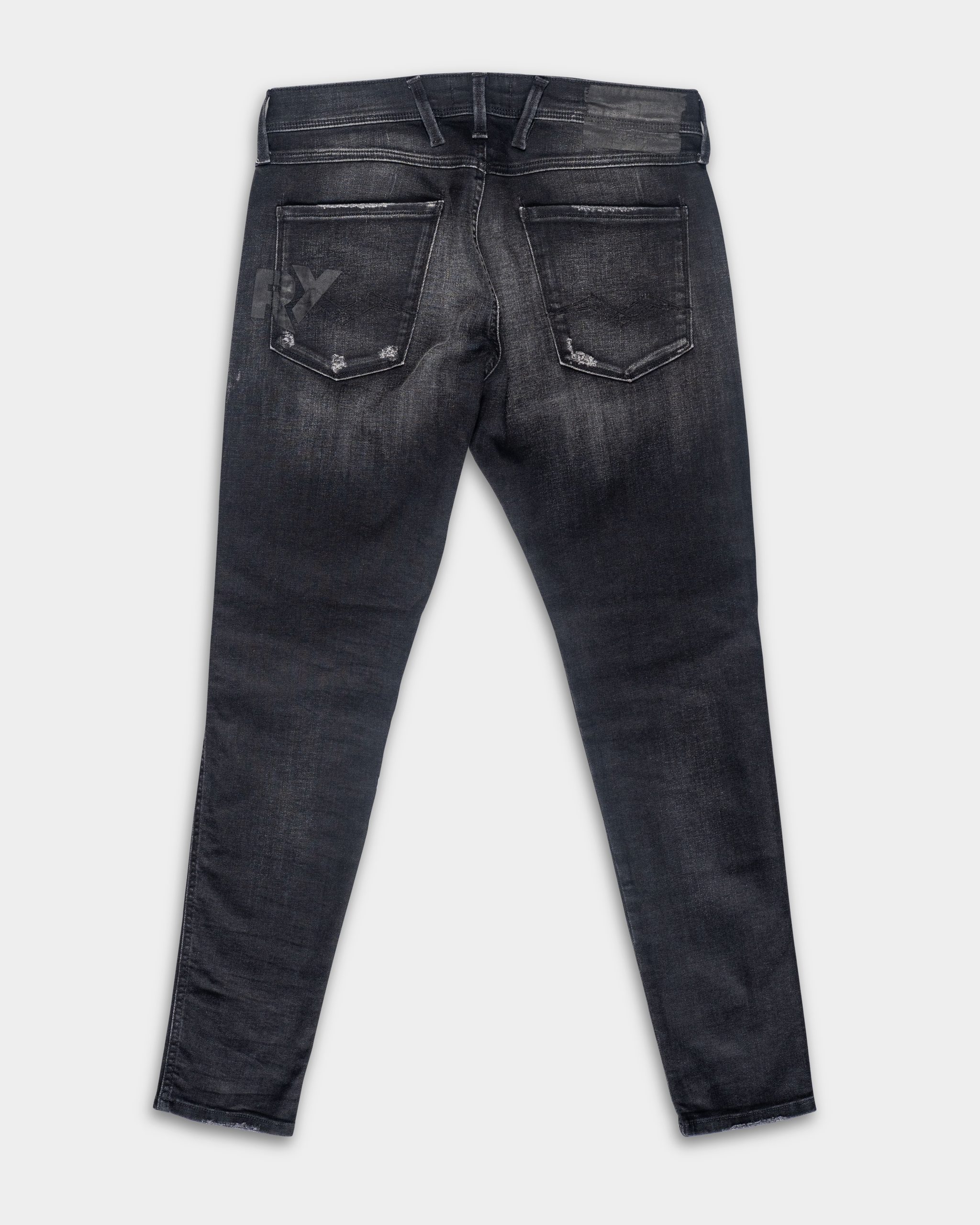 Black Delave 10.5 OZ Black Stretch Denim Coated Blue Super Slim