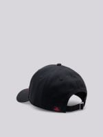 black cap with r embroidery