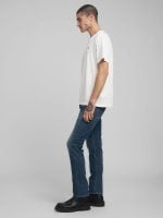 white jersey t shirt with r embroidery