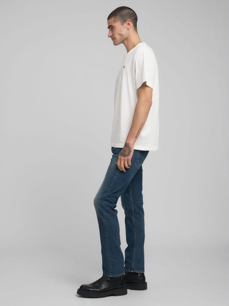 white jersey t shirt with r embroidery