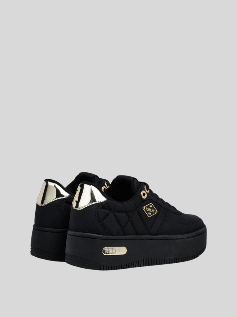 epic high padded black sneakers