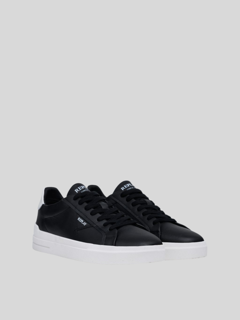evan class black white sneakers