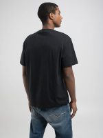 black relaxed fit t shirt with lettering
