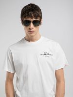 white t shirt with mini and maxi print
