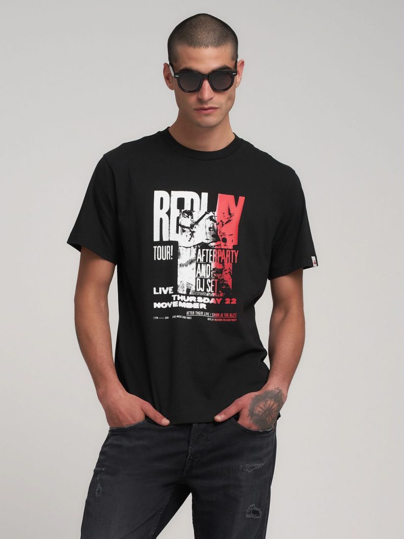 black maxi print t shirt