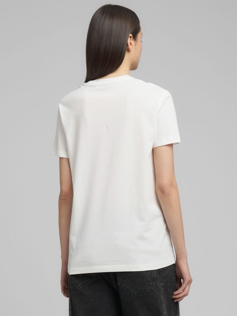 white cotton t shirt with embroidery