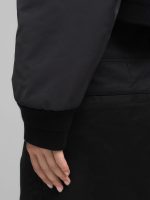 poly satin cropped jacket with maxi lapels
