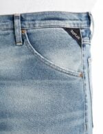 waine tapered fit light blue jeans