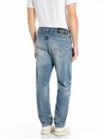waine tapered fit deep blue jeans