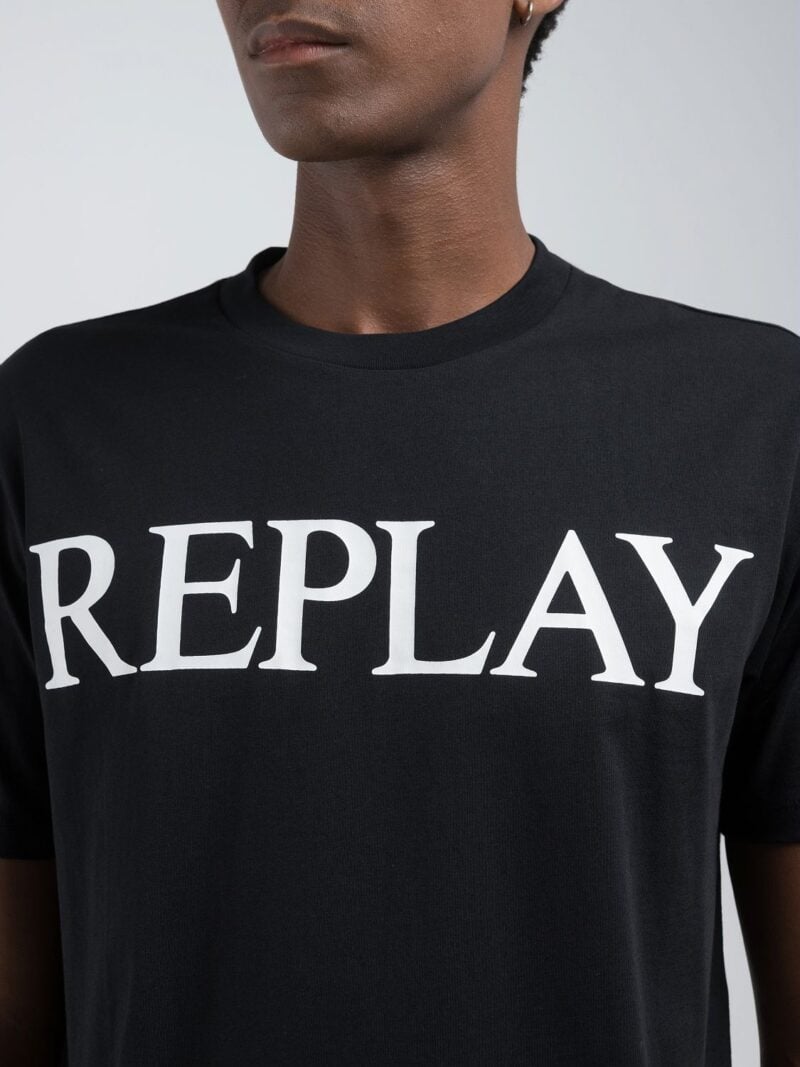 t shirt with maxi logo print