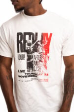 white pop badge t shirt