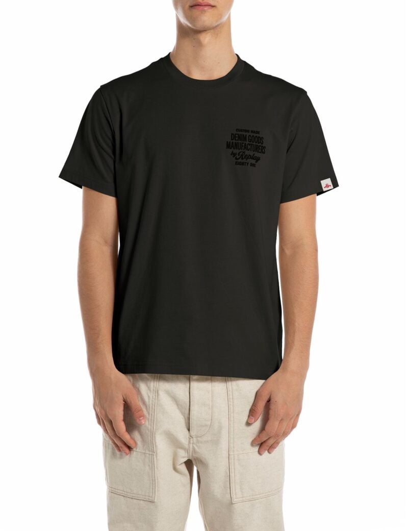 black organic cotton t shirt