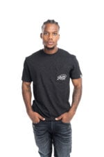 black pocket detail t shirt