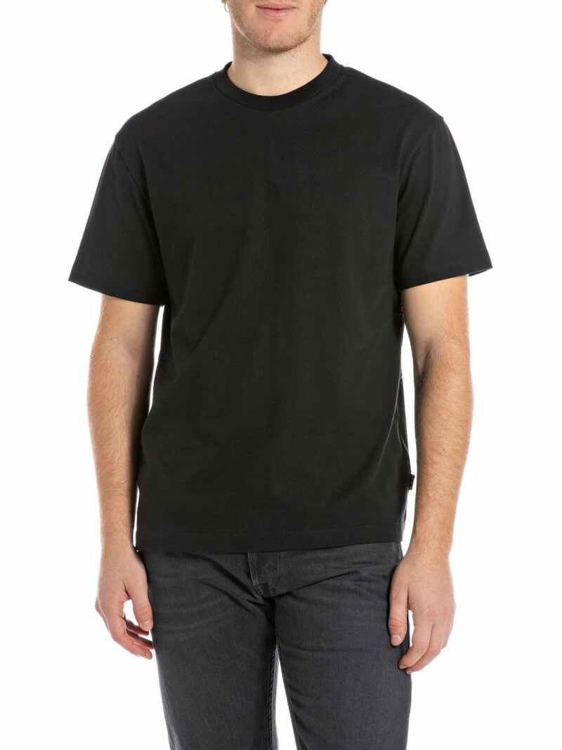 black back print t shirt