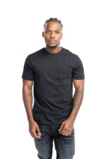 black pocket detail t shirt