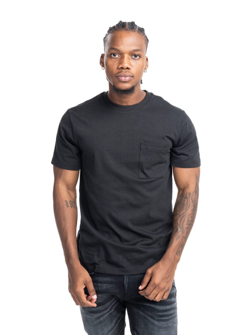 black pocket detail t shirt
