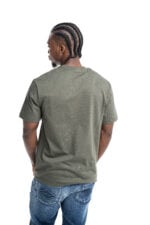 mil green embroidered crew neck t shirt