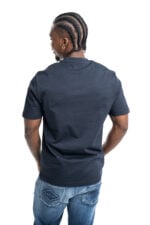 deep blue rope jersey crew neck t shirt with embroidery