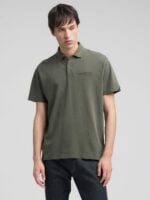 mil green cotton pique polo