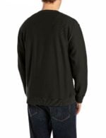 black cotton fleece sweatshirt