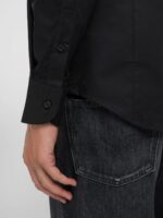 black cotton poplin shirt