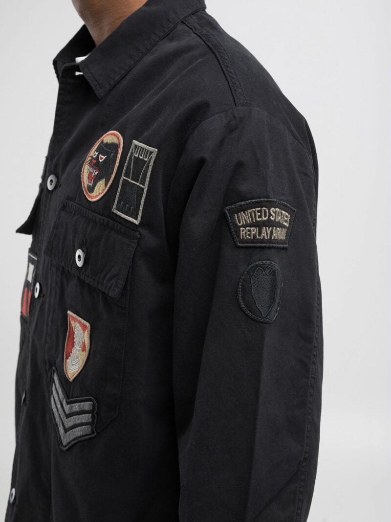 shacket with patch