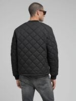 black quilted ripstop bomber jacket