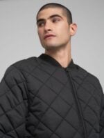 black quilted ripstop bomber jacket