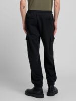 black tech fleece cargo joggers