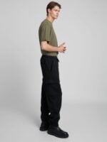 black tech fleece cargo joggers