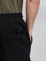 black tech fleece cargo joggers