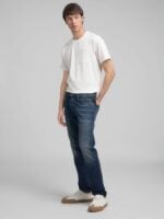 anbass slim fit dark wash hyperflex den