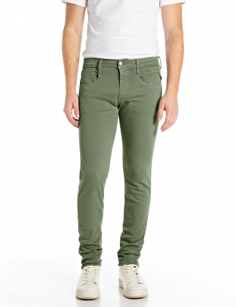 anbass slim fit 10.5 oz bull hyperflex army green stretch denim anbass slim fit 10.5 oz bull hyperflex army green stretch denim