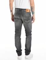 anbass slim fit ripped medium grey stretch denim