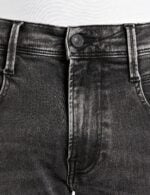 anbass slim fit dark grey stretch denim