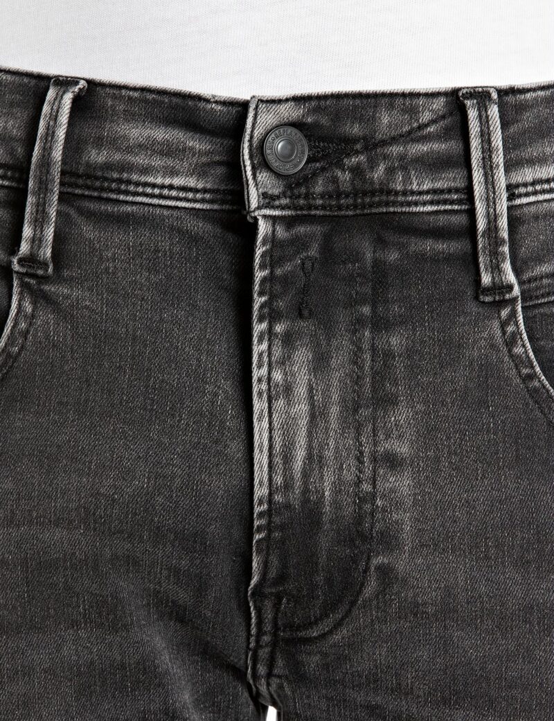 anbass slim fit dark grey stretch denim