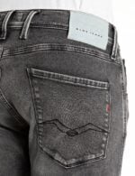 anbass slim fit dark grey stretch denim